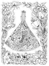 Hand drawn children drawings color seamless pattern doodle stock. Vector Illustration Zen Tangle Girl In A Floral Dress Doodle Royalty Free Cliparts Vectors And Stock Illustration Image 59783119