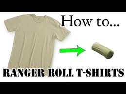 Travel Tips How To Army Fold A T Shirt Basic Training Style The Best Ranger Roll Tutorial Youtube With Images T Shirt Folding Packing Tips For Travel Tan T Shirt