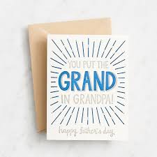 Personalize your own online father's day card and let your dad (or favorite father figures) know just how much you care. Grandpa Letterpress Father S Day Card Paper Source