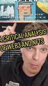 A must-watch critical analysis of the #NFT #DAO #Web3 #crypto  #cryptocurrency space. #linegoesup @foldablehuman