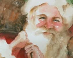 SANTA ART PRINT