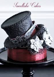 Steampunk Top Hat Cake Topper Gothic Cake Gothic Wedding Cake Halloween Wedding Cakes