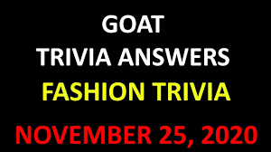 Released in 1957, starring audrey hepburn and fred astaire and featuring songs by the gershwin brothers. Goat Black Friday Trivia Answers Goat Fashion Trivia Youtube