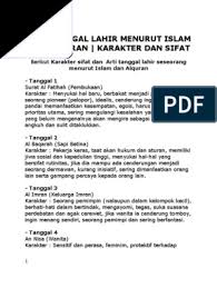 Dalam sebuah riwayat disebutkan jika rasulullah dan istri menikah bertepatan dengan bulan syawal dan pada bulan yang sama juga, mereka memasuki nikah. Arti Tanggal Lahir Menurut Islam Dan Alquran Karakter Dan Sifat