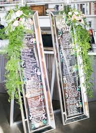 erin marc mirror seating chart modern wedding whimsy