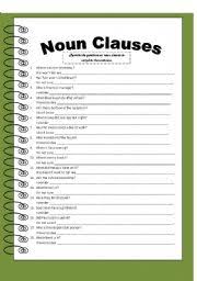 Download pdf a noun clause is usually introduced by the conjunction that. Noun Clauses Raisyapalis