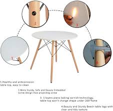 Check spelling or type a new query. Buy Coavas Kitchen Dining Table White Round Coffee Table Modern Wooden Tea Table Office Conference Pedestal Desk Online In Indonesia B06ww5741y