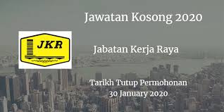 Permohonan kekosongan ini dibuka sepanjang tahun 2019 kepada mereka yang berminat untuk menjadi sebahagian jawatan kosong 2019 ini telah dibuka oleh mara kepada seluruh warganegara malaysia yang berminat dengan jawatan kosong ini.pastikan anda. Jabatan Kerja Raya Jawatan Kosong Jkr 30 January 2020 Kota Berlayar Kewarganegaraan