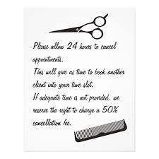 Cancelation Policy Letterhead Zazzle Com Home Hair Salons Salon Suites Decor Home Beauty Salon