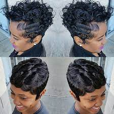 Relaxed hair allows black women to style a number of cute looks. Voice Of Hair On Instagram Stylist Feature Love These Pixies Styled By Dfwstylist Nikki H Stylist Waves An Short Hair Styles Hair Styles Sassy Hair