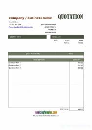 Estimate Template Word Quotation Sample Quote Template Quotation Format