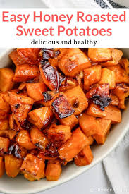 Honey Roasted Sweet Potatoes Slender Kitchen Recipe Sweet Potato Recipes Roasted Roasted Sweet Potatoes Boiling Sweet Potatoes