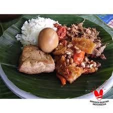 100 gram cumi asin 5 siung bawang putih cincang halus 6 buah cabai rawit hijau, iris serong tipis 2 buah cabai hijau besar, iris serong tipis 1 buah tomat, iris menjadi. Jual Mas Barot Paket Nasi Gudeg Krecek Tahu Telur Sambal Terbaru Juni 2021 Blibli
