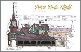 Disneyland Peter Pan S Flight Blueprint Digital Disneyland Disney Concept Art Walt Disney Imagineering