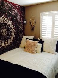 Bedroom Mandala Wall Handing Black White Bed Dreamcatcher I Want My Room Like This Home Home Decor Dream Rooms