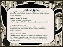 The Giver Pre Reading Activities Tea Party Roundtable Prediction