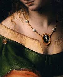 Salome With The Head Of Saint John The Baptist By Bernardino Luini Pin On Art Lace Embroidery Jewelry Detail