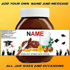 The perfect gift this holiday season. Personalised Nutella Jar Label Sticker Gift Novelty Graduation Celebration N05 Other Gift Party Supplies Greeting Cards Party Supply