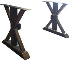 Counter Height 34 1 2 Tall Steel Trestle Table Legs With Etsy Table Legs Metal Table Base Trestle Table Legs