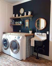 This month we transformed our laundry room closet into a beautiful space that you actually want to spend time in. Laundry Room Paint Color Ideas 2 Farmhouse Laundry Room Laundry Room Paint Color Laundry Room Paint