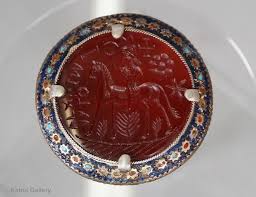 Paloma pottery's revolutionary glass pottery designs are a testament to both natural beauty and sound ecological consciousness. Antique Enamelled Multan Sindhi Jewellery Ring Carnelian Seal Stone No