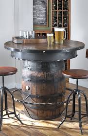 Tennessee Whiskey Barrel Pub Table In 2020 Whiskey Barrel Table Barrel Table Diy Whiskey Barrel Furniture