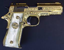 1911 45 Black And Gold Llama Model G Iiia 380 Gold Damascene Pistol Feb 14 2016 Louis J Dianni Llc In Fl Guns Guns Pistols Pistol