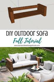 Diy Outdoor Sofa Full Tutorial C Garrisonstreetdesignstudio Outdoor Furniture Diy Wood Rustic Mo Meubles De Patio Meuble Exterieur Canape Jardin