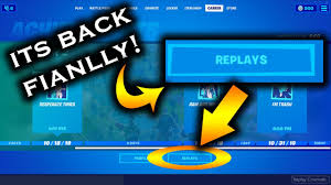 Fortnite New Replay Mode Is Back How To View Replays In Fortnite Youtube