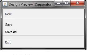 It is used to create a dividing line between two jseparator(int o): Table 2 From Peer Review The Use Of Java Swing S Components To Develop A Widget Semantic Scholar