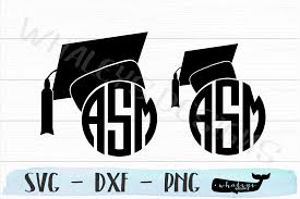 Free online image to vector tool png to svg, jpg to svg, and more. Graduation Cap Monogram Senior Graphic By Whaleysdesigns Creative Fabrica