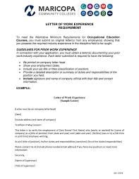 13 Work Experience Letter Templates Pdf Word Free Premium Templates