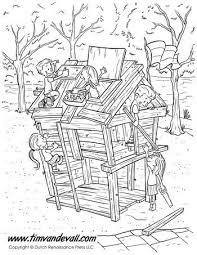 Terry vine / getty images these free santa coloring pages will help keep the kids busy as you shop,. Tree Fort Coloring Page For Kids Coloring Coloringpage Coloring Pages Printable Coloring Pages Coloring Books