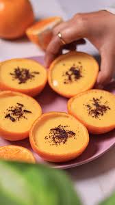 ✨ Orange Custard ✨, Perfect dessert for this summer. It’s refreshing, easy  to make and all you need is just 4 ingredients 😍😭, This idea is by the  super talented @littlehealthyish * To prepare the ...