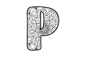 Download Mandala Alphabet P Svg Cut File By Creative Fabrica Crafts Creative Fabrica