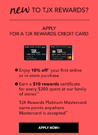 Free shipping on 1st order when you join marshalls email list. New To Tjx Rewards Apply For A Tjx Rewards Credit Card Apply Now Rewards Credit Cards Credit Card Application Credit Card Apply