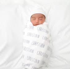 Personalized Baby Blanket Baby Name Swaddle Blanket Newborn Etsy Personalized Baby Blankets Personalized Swaddle Baby Girl Hats