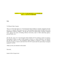 Then it makes sense to write attention: Sample Letter On Department Letterhead For J 1 Travel Purposes Date