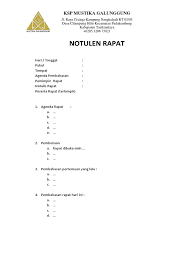 Apr 29, 2021 · setelah ditandatangani, notulen rapat sudah sah dan dapat dipublikasikan atau disebarluaskan kepada seluruh peserta. Format Notulen Rapat