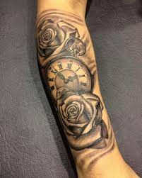 Clock Tattoo Ideas Golden Canvas Tattoo Art Studio Forearm Tattoos Forearm Tattoo Men Tattoos For Guys