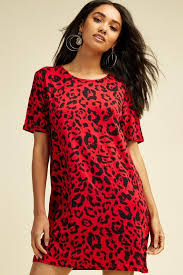 Black And Red T Shirt Dress Red Leopard Print T Shirt Dress 2 Dresses T Shirt Dress Shirt Dress