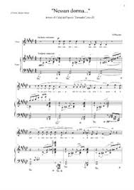 Nessun dorma • page 2. Turandot Von G Puccini Noten Auf Musicaneo