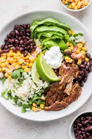 Cook on the low setting for 3 to 4 hours, until the rice is tender and has absorbed all the liquid. Slow Cooker Carnitas Burrito Bowls Fit Foodie Finds
