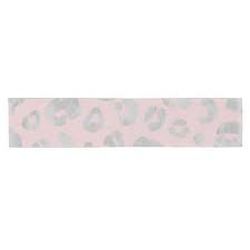Modern Pastel Pink Amp Silver Animal Print Pattern Short Table Runner Tablerunners Animal Prints Pattern Print Patterns Pastel Pink