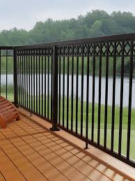 Black Aluminum Deck Railing Baluster Diy Aluminum Railing System Narrow Pickets With Decorative Spacers And Black Rails Barandas Balcones Rejas Para Ventanas Modernas Barandales Para Balcones