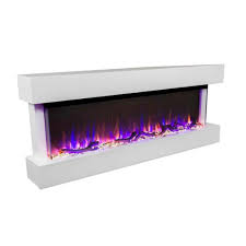 A wall mount fireplace is the perfect way to make a bold statement in your contemporary home. Touchstone Chesmont 50 Wall Mounted 3 Sided Electric Fireplace Modern Blaze