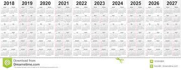 Calendrier Des Rentes 2023 Le Calibre De Calendrier A Placé Pour 2018, 2019, 2020, 2021, 2022, 2023,  20 Illustration De Vecteur - Illustration Du Numéro, Mois: 101934802