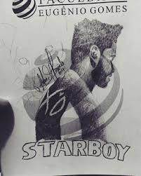Starboy Sketch Desenho Rapido Do Artista The Weeknd Feito Com Lapis Faber Castell 6b Drawings Fictional Characters Art
