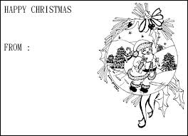 Greeting Card Christmas With Santa Walking Coloring Page Coloring Pages Christmas Cards Greeting Cards