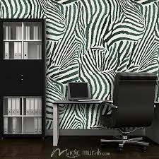 Wild About Zebra Print Check Out This Twist On Zebra Print Wallpaper Wallpaper Mural Zebraprint Zebra Zebra Print Wallpaper Accent Wall Wall Treatments